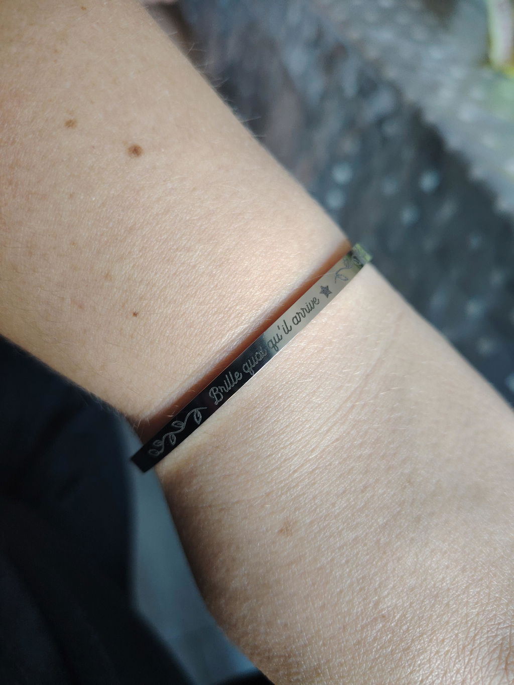 Bracelet Jonc Femme Personnalisé Arabesques & Gravure