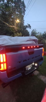 Tacoma Tailgate Protector with LED Lights Rear Tailgate Guard for Toyota