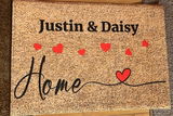Home Is Where the Heart Is - Personalized Doormat