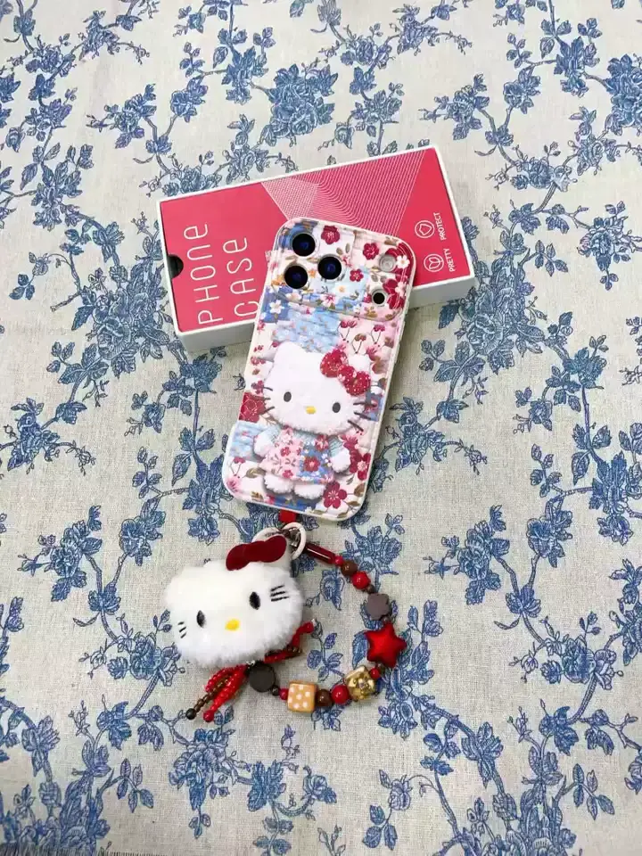 iPhone beads series | Hello Kitty Liquid Silicone Phone Case