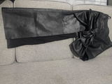 Eleanor Couture Leather Skirt with Bow