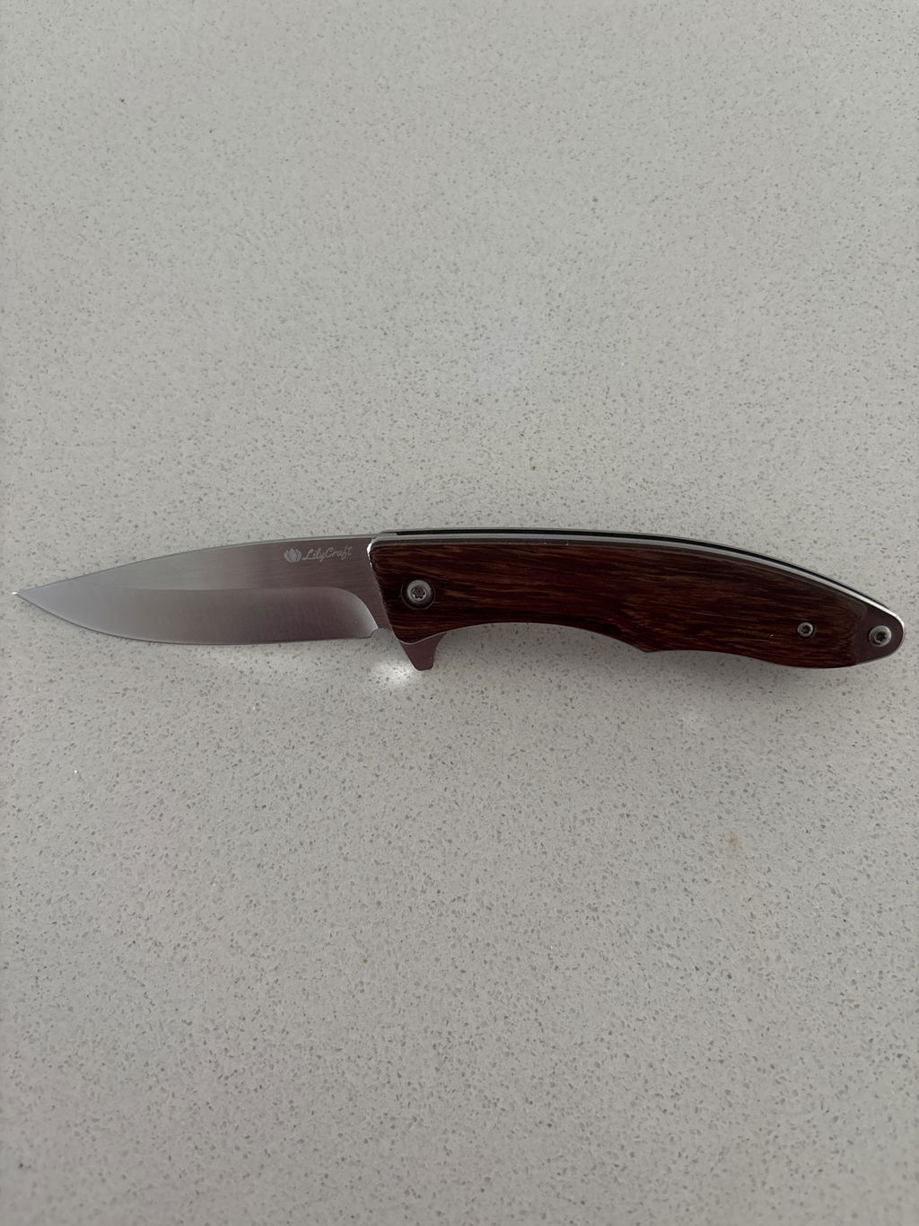 Personalised Wooden Handle Flipper Pocket Knife