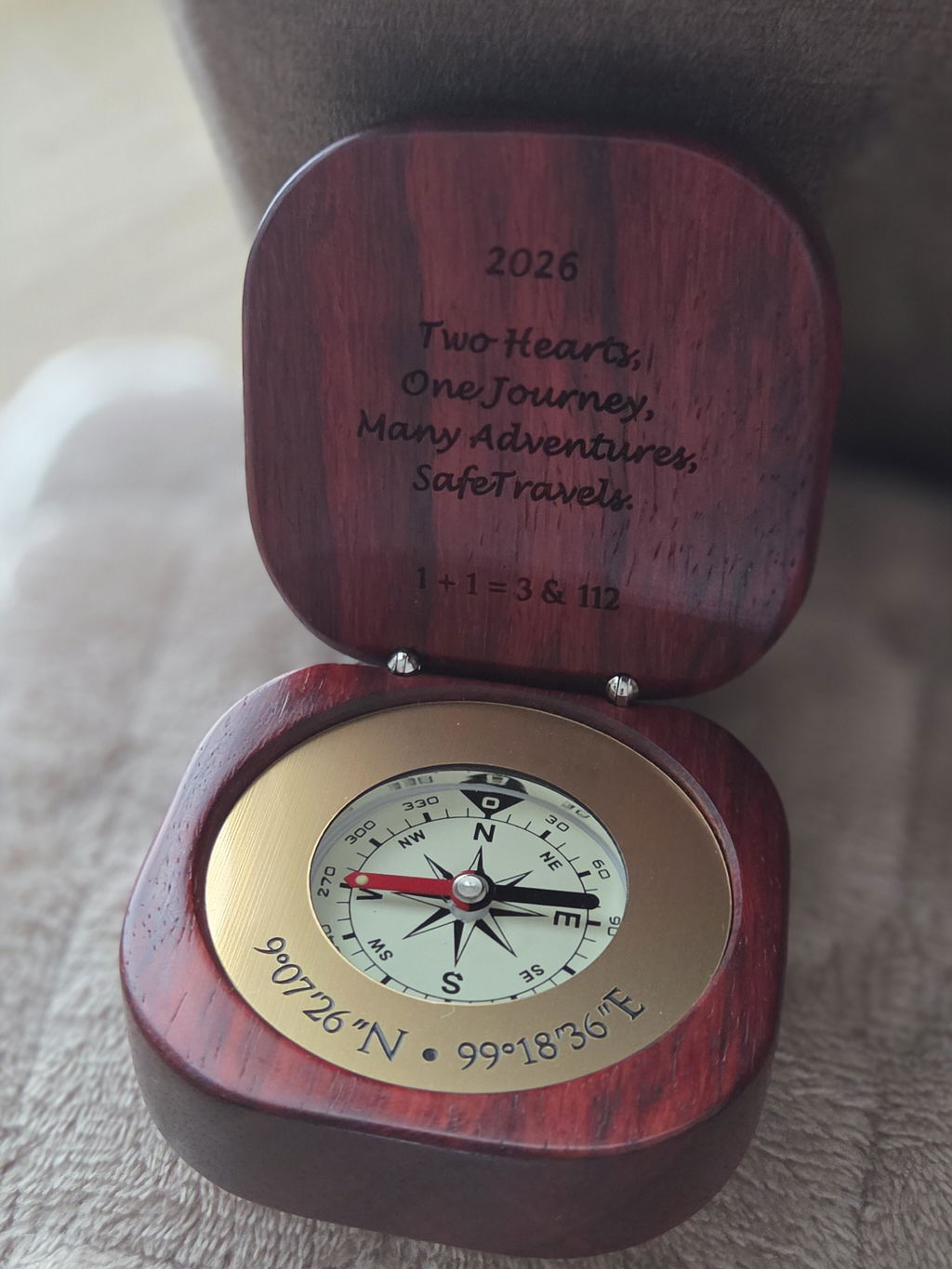 Personalised Brass & Timber Compass – A Meaningful Gift for Life’s Big Moments
