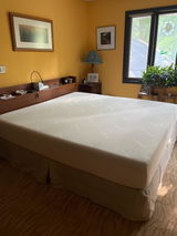 Linen Bed Skirt with Kick Pleats
