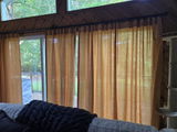 Linen Curtain with Back Tabs