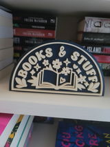 Books & Stuff Bookshelf Sign