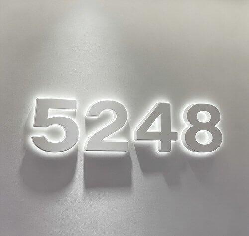 Energy-Efficient LED Address Sign - Illuminated House Numbers for Improved Curb Appeal