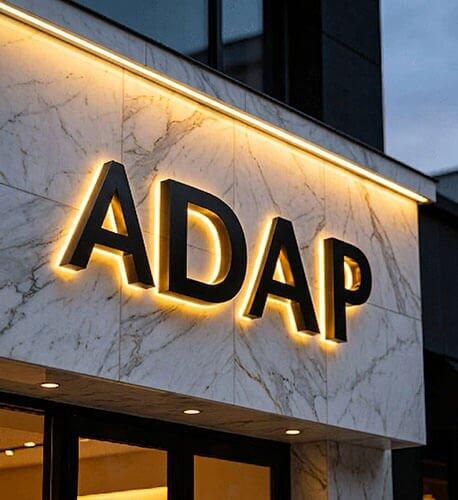 Elegant Backlit Lobby Sign – Custom LED Illuminated Acrylic Sign for Hotels, Offices & Reception Areas