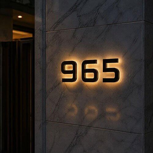 Energy-Efficient LED Address Sign - Illuminated House Numbers for Improved Curb Appeal