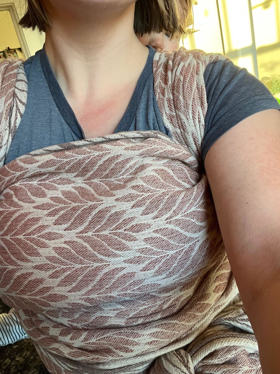 shi-mama Trias Chai Cinnamon Woven Wrap by Didymos - Little Zen One