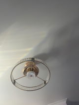 Lightsin 60cm Gold Crystal Ceiling Fan with LED Light, Remote Control & 6 Speeds