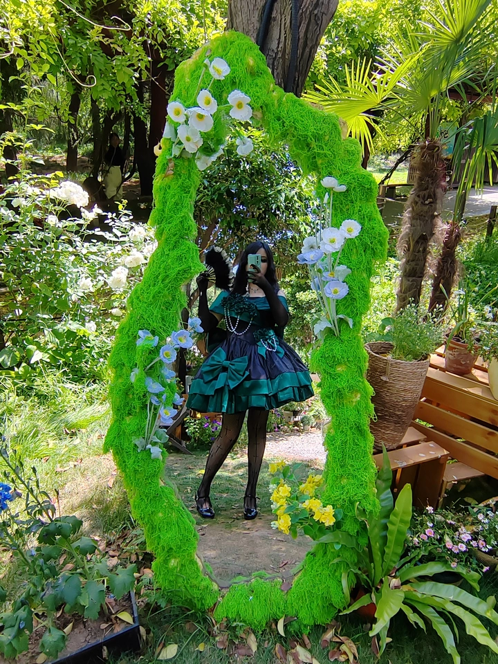 Treasure Chest Rose Lolita Green Dress