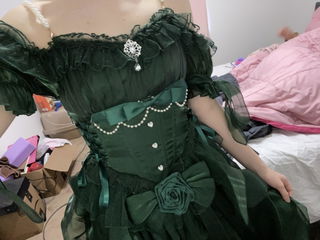 Customer photo for Green Bowknot Sweet Lolita JSK