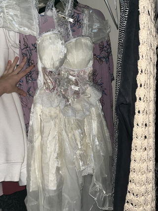 Customer photo for Ballet Twins Ruffle Bowknot Short Front Long Back Sweet Lolita Dress