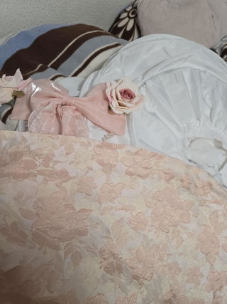 Customer photo for Off Shoulder Print Hanayome Embroidery Bowknot Sweet Lolita Dress
