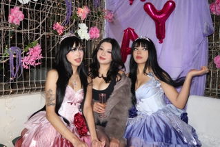 Customer photo for Plum Red [swan Wonderland] Embroidery Bowknot Lace-up Sweet Ballet Lolita JSK Dress Short Version