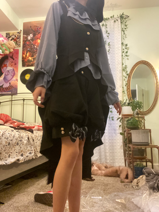 Customer photo for Black Narrative Maxim Hooded Ouji Fashion Gothic Lolita Vest