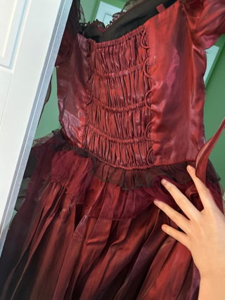 Customer photo for Red/Black Bowknot Gothic Lolita JSK