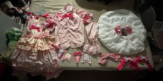 Customer photo for Yellow/Pink Candy Park Print Ruffle Bowknot Sweet Lolita JSK