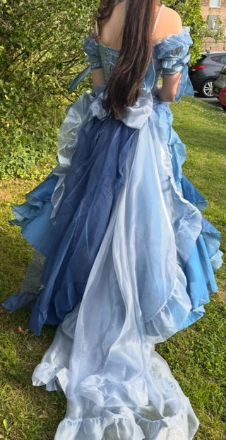 Customer photo for Blue Short Sleeves Hanayome Bowknot Sweet Lolita Dress