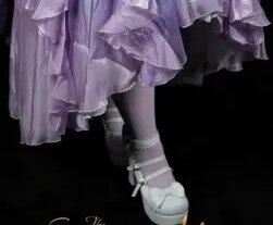 Customer photo for Bowknot Round-toe Sweet Lolita High Heel Shoes