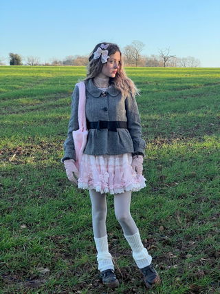 Customer photo for Sweet Ruffle Bowknot Lace Plus Size Japanese Lolita Skirt