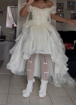 Customer photo for Ivory Bowknot Sweet Lolita JSK
