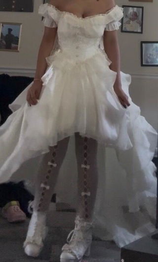 Customer photo for Ivory Bowknot Sweet Lolita JSK