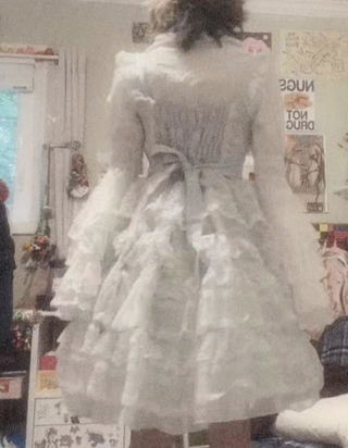 Customer photo for Blue [dream Prologue] Doll Bowknot Lace Sweet Lolita Dress