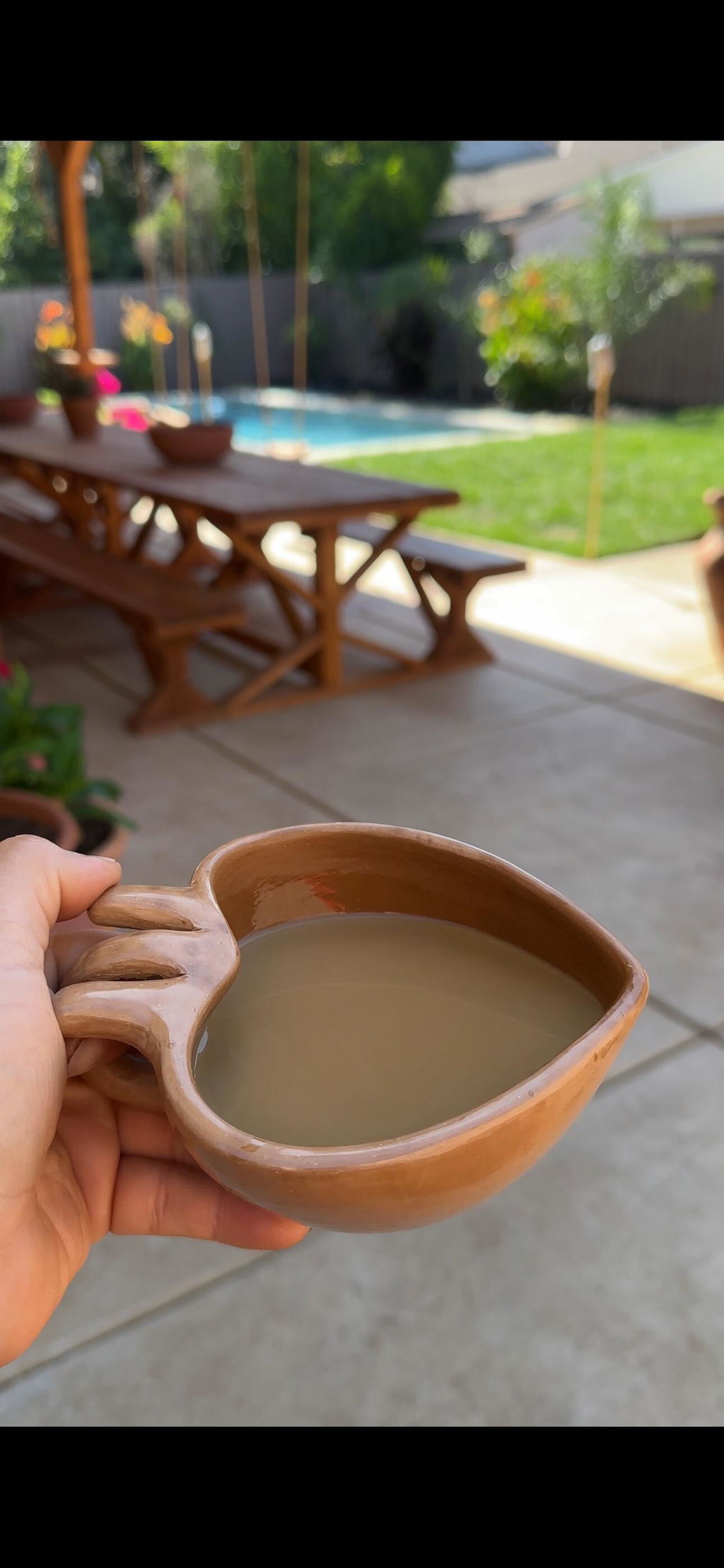 Natural Clay Heart Mug