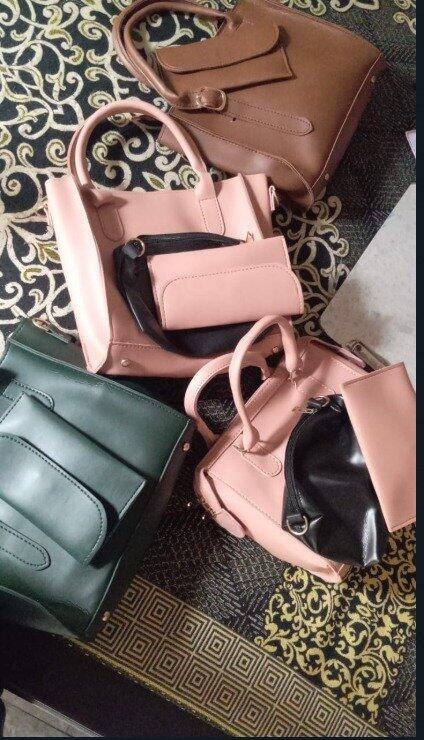 Posh set of 3 Bag brown
