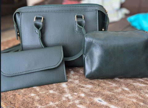 Olive Bag Set of 3 Green