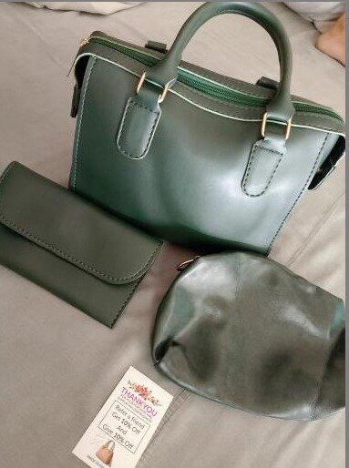 Olive Bag Set of 3 Green