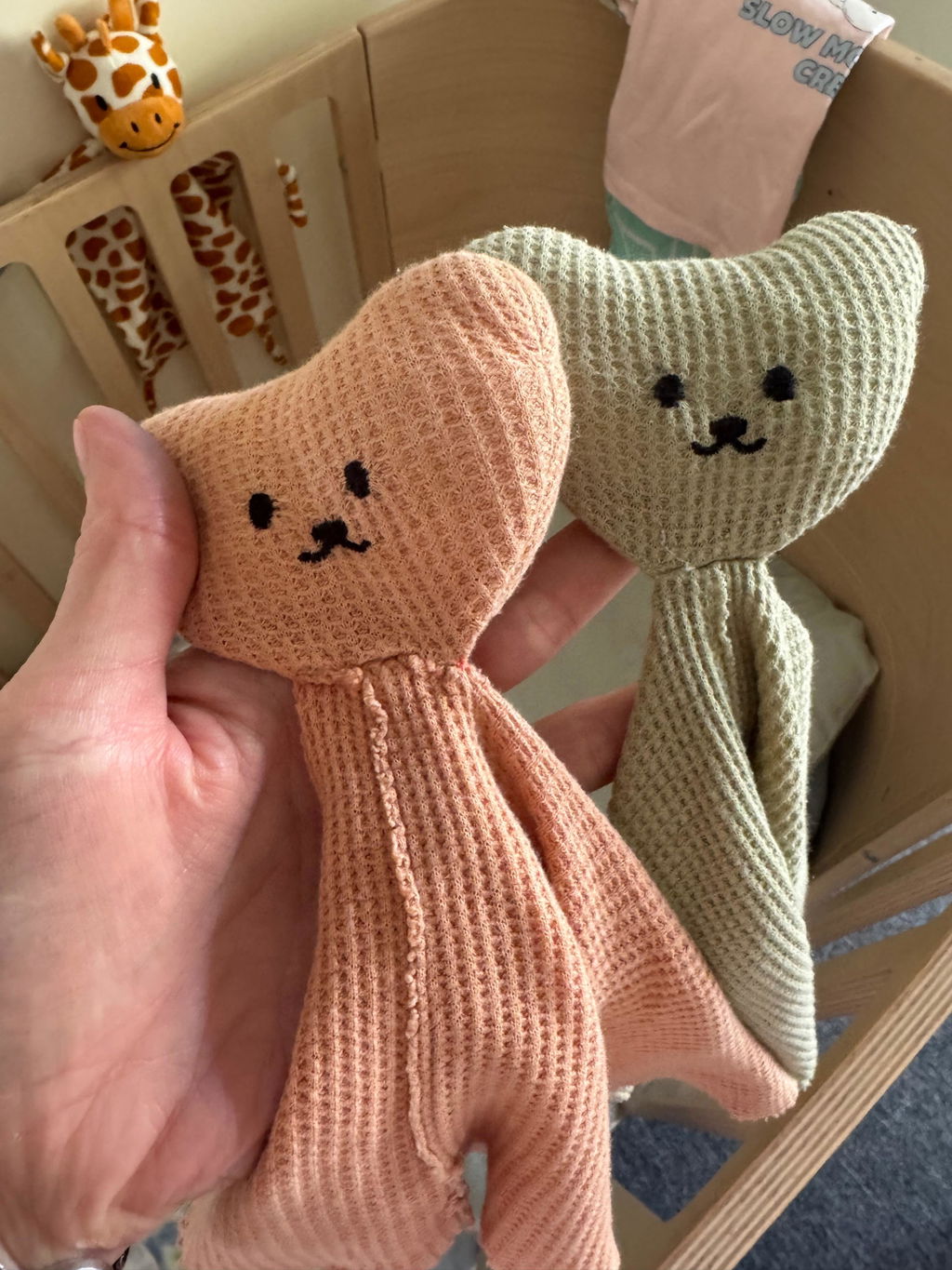 Bear Hug Waffle Comforter - Sage