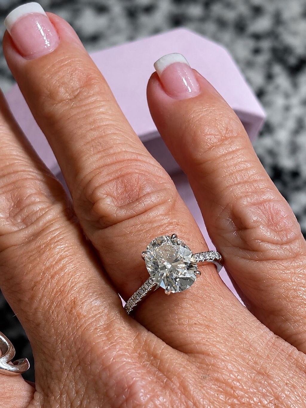 Serene Light: Oval Moissanite Ashes Ring