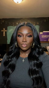 LovelyHair All-Day Comfort Wig 180% Density Butterfly Cut Layered Light Yaki Straight Glueless 7x6 Closure HD Lace Human Hair Wig Pre-Cut Lace, customer review photo