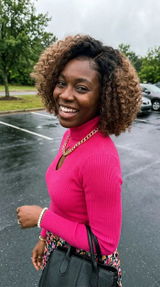 Soft tangle free Naya Ombre - Fluffy Kinky Curl Glueless Minimalist HD Lace Wig Ready to Go, customer review photo