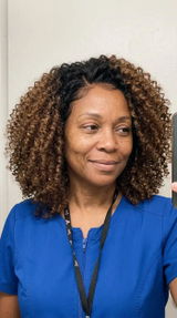 Soft tangle free Naya Ombre - Fluffy Kinky Curl Glueless Minimalist HD Lace Wig Ready to Go, customer review photo