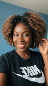 Soft tangle free Naya Ombre - Fluffy Kinky Curl Glueless Minimalist HD Lace Wig Ready to Go, customer review photo