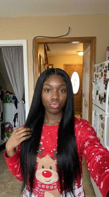 Bone Straight Glueless 5x5 HD Lace Closure Wig – Pre-cut & Bleached, customer review photo