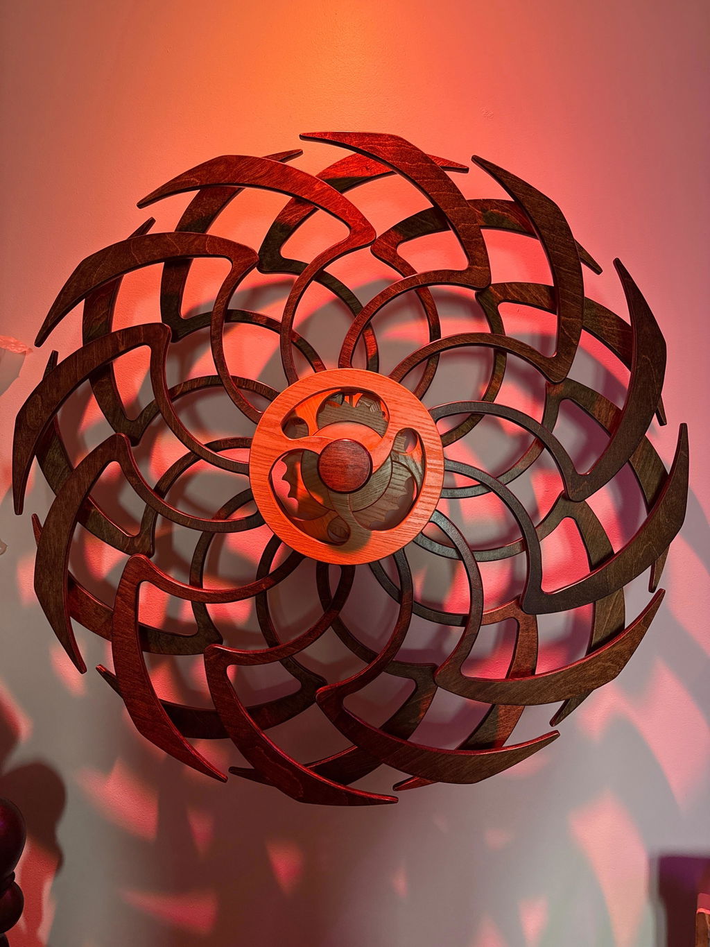Handcrafted Kinetic Wall Art 'DejaVu' - 10 hours of Run time - No power needed