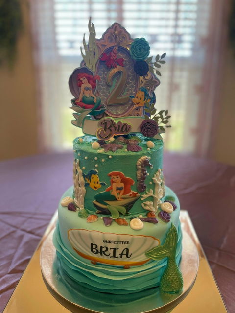 Little Mermaid cake topper