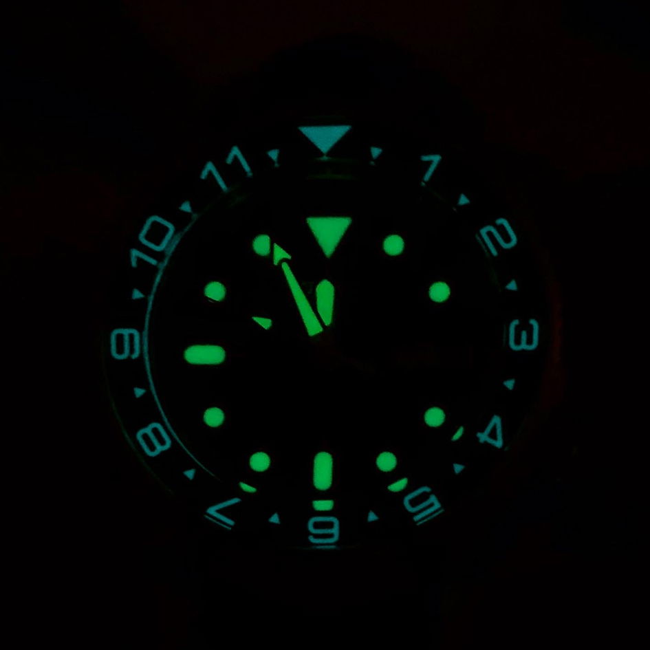 SKX013 Lumed Sapphire Bezel Insert — Dual Time | Lucius Atelier