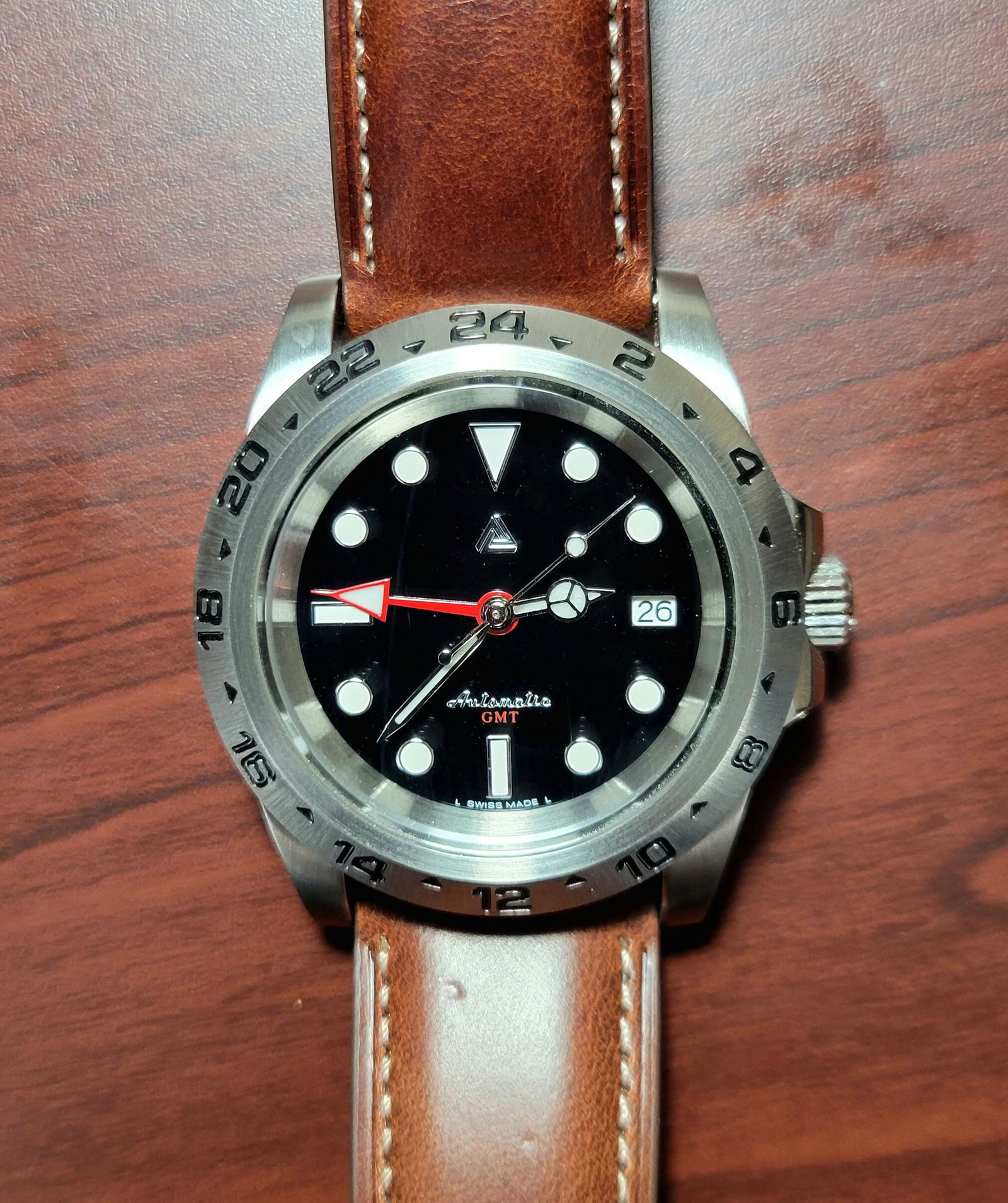 NH34 GMT Dial - Enamel Black | BGW9 - SEIKO Mod Part - Lucius Atelier