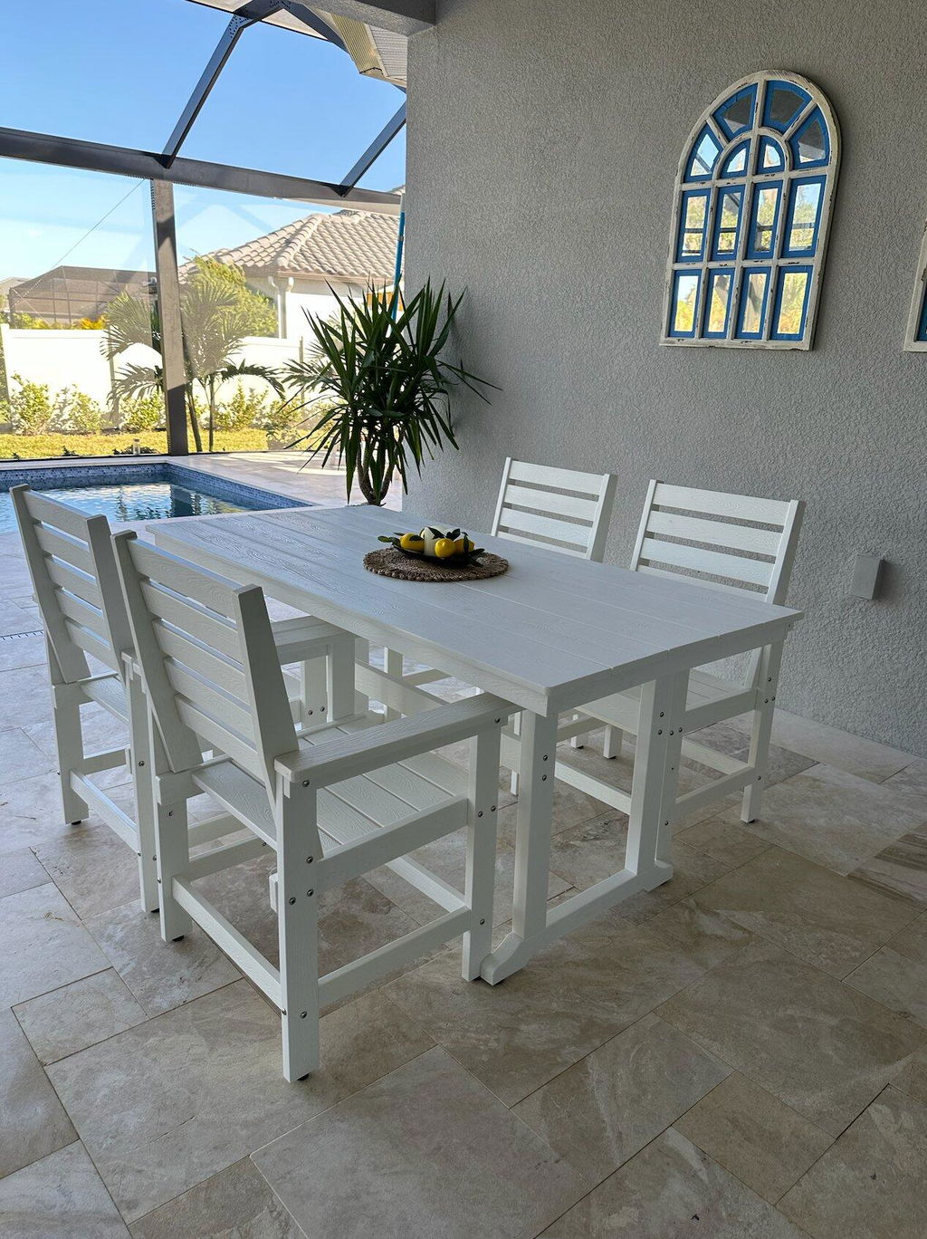 Coachella HDPS 4/6 Seats Outdoor Dining Table And Chairs Set