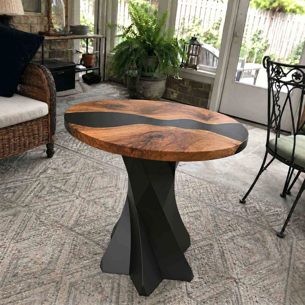 Dining Table with Nook Table Base for Round Wooden Top - 526