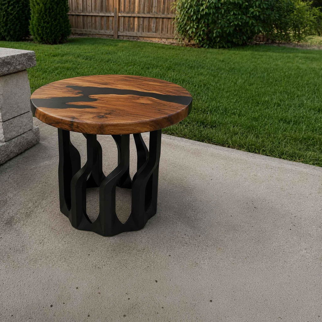 Coffee Table 23" Round Handcrafted Design for Living Room - 107 Diadem
