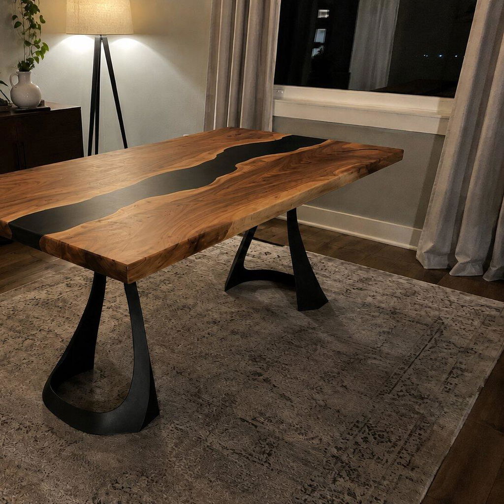 Dining Table with Fello Metal Table Legs for Rectangle Top - 506