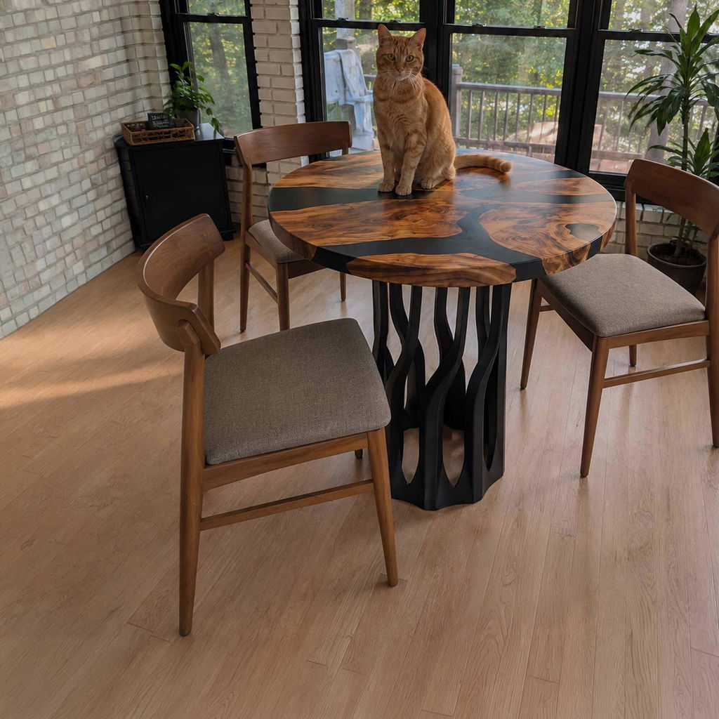 Dining Table with Diadem Metal Table Base for Wood Top - 512