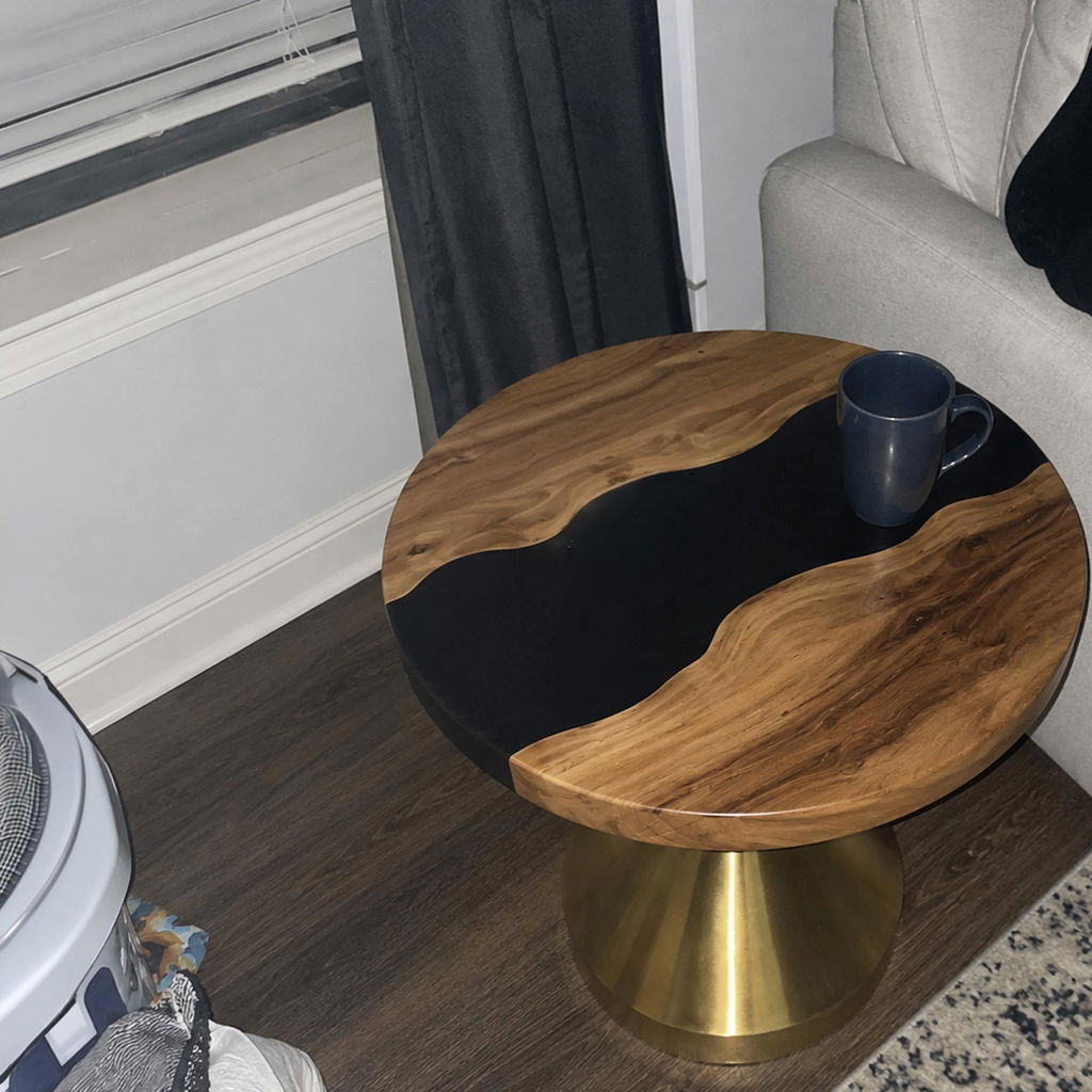 Gold Coffee Table for Elegant and Modern Living Room - Flux Base
